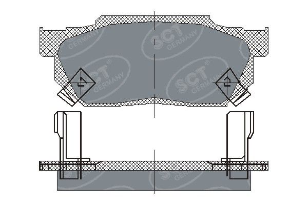 SCT GERMANY Piduriklotsi komplekt,ketaspidur SP 150 PR